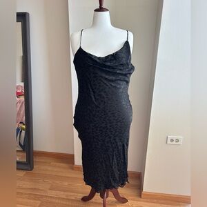 GOOD AMERICAN | Cowl neck Asymmetrical Dress | Black, Size 3 (Large)